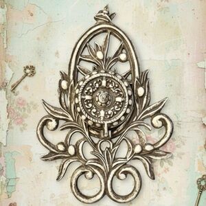 Hen Feathers Vintage Shabby Chic Wall Plant Candle Holder